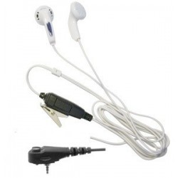 White Earphone bud style earpiece for the Motorola MTH650 & MTH800